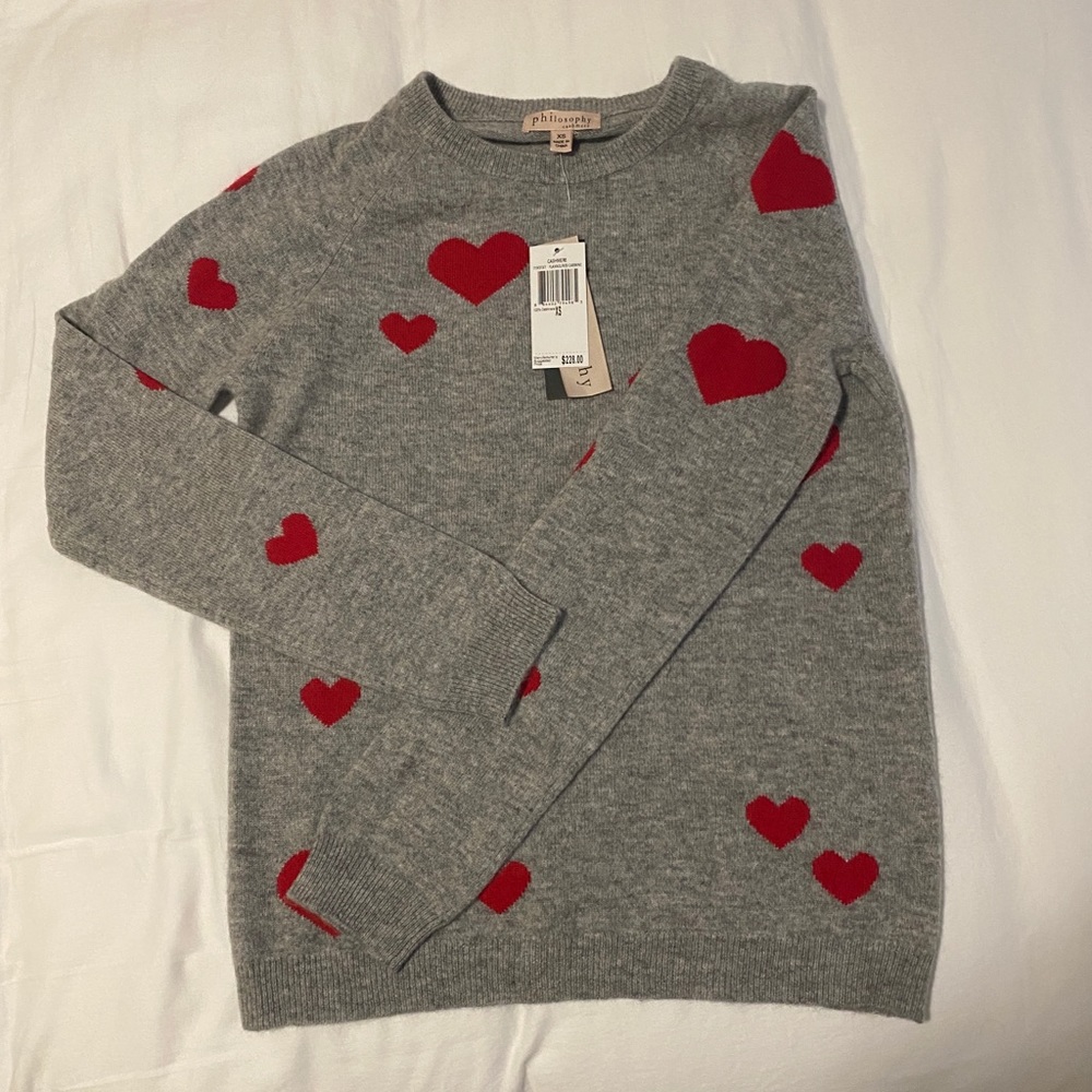 Cashmere heart sweater